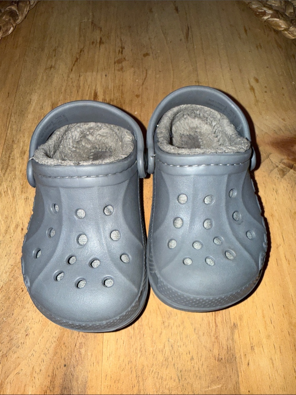 Kids Crocs Classic Lined Clogs‎ Charcoal Gray Size C7